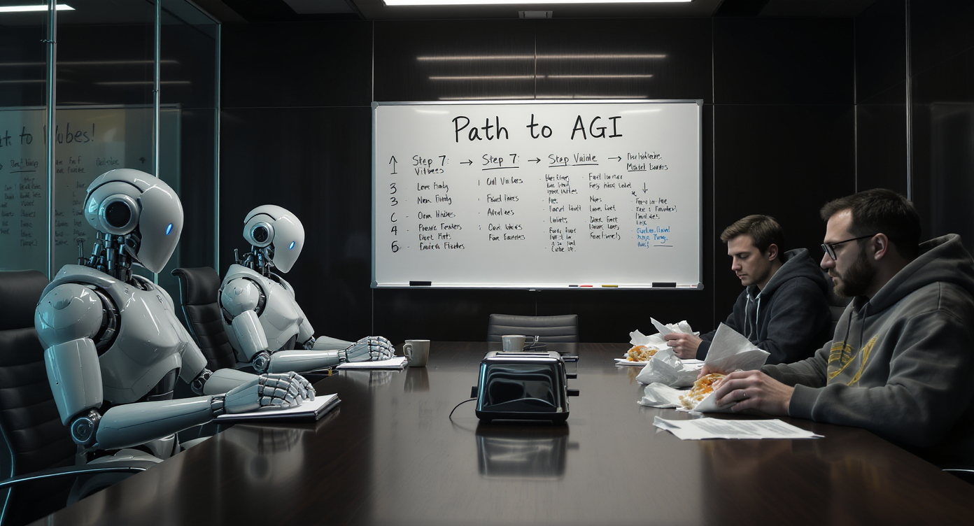 AI boardroom humor – Path to AGI